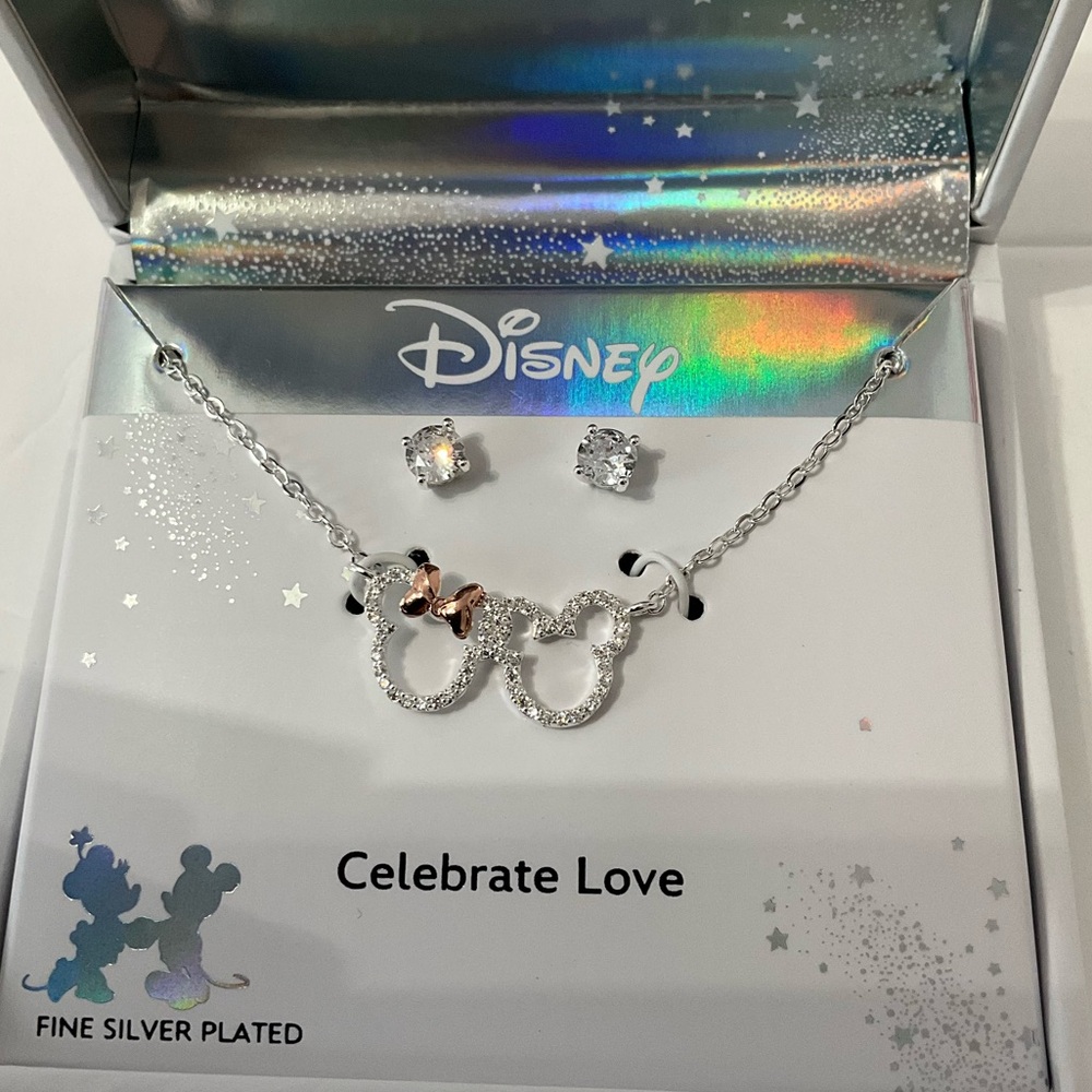 Disney Classics Jewelry | Mickey and Minnie Necklace & Earrings 2 Piece Set - Picture 5 of 9